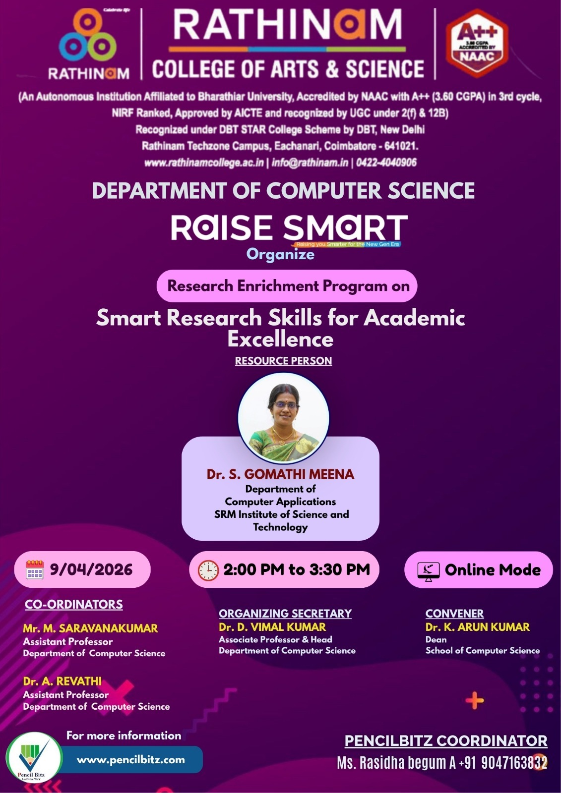  Rathinam College of Arts and Science 